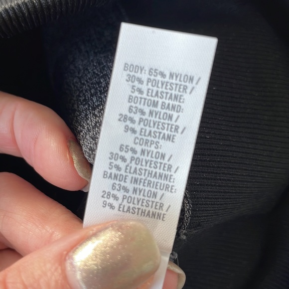 Aerie offline black pinstripe bodycon cropped tee size XS - Picture 9 of 11